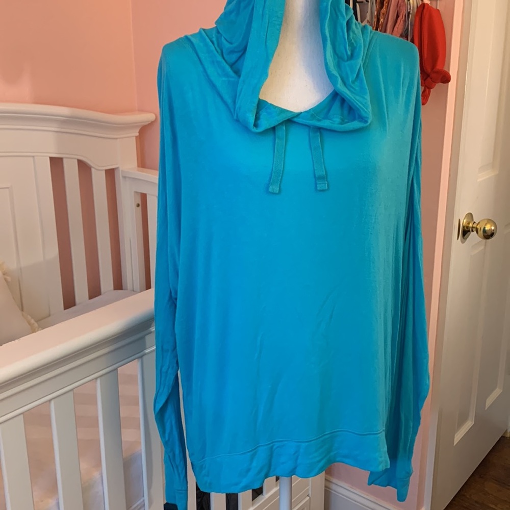 PINK Hooded Long Sleeve Top